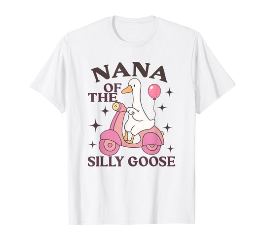 Nana Goose On The Loose Funny Birthday Matching Family T-Shirt