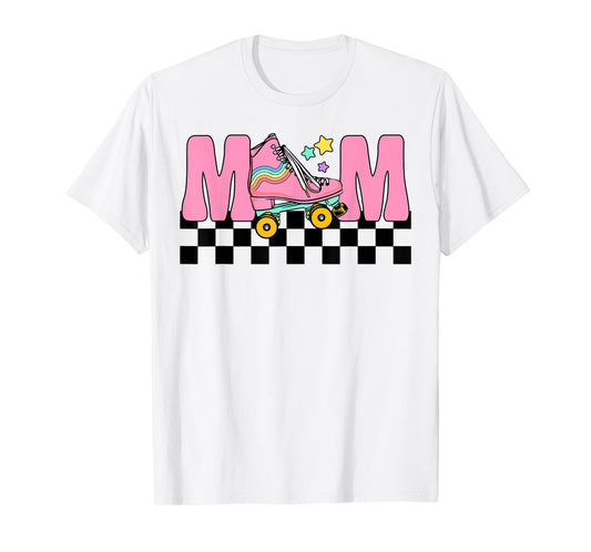Mom Rolling Into Birthday Roller Skating Family Matching T-Shirt