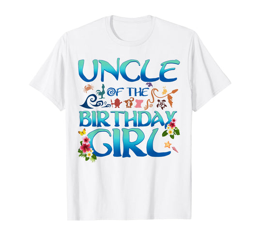 Uncle Of The Birthday Girl Matching Oceania Adventure Family T-Shirt