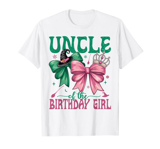 Uncle Of The Birthday Girl Matching Witch Family Bday Party T-Shirt