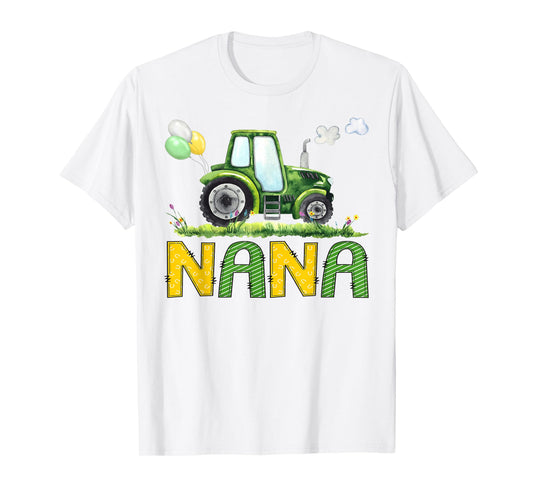 Nana of The Birthday Boy Tractor Farm Truck Matching T-Shirt