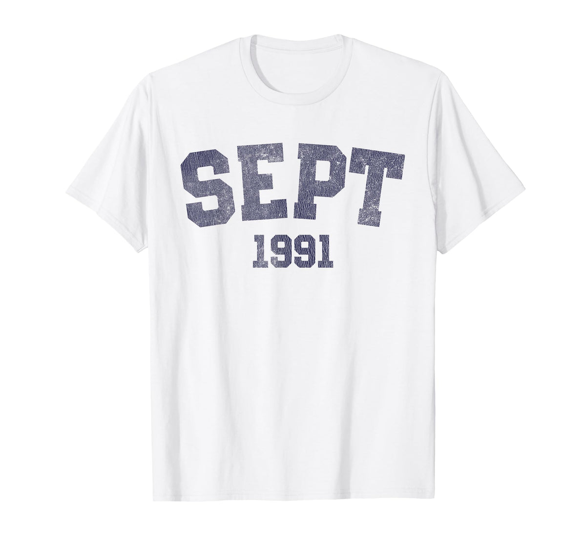September - Vintage 1991 34th Birthday 34 Years Old T-Shirt