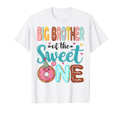 Big Brother Of The Sweet One 1st Birthday Girl Donut Party T-Shirt