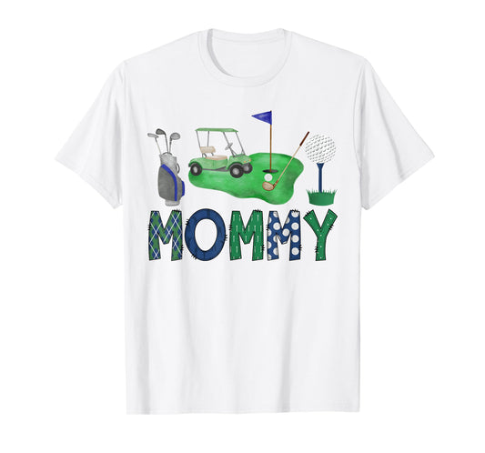 Mommy Of The Birthday Boy Hole in One Golf Sport Matching T-Shirt
