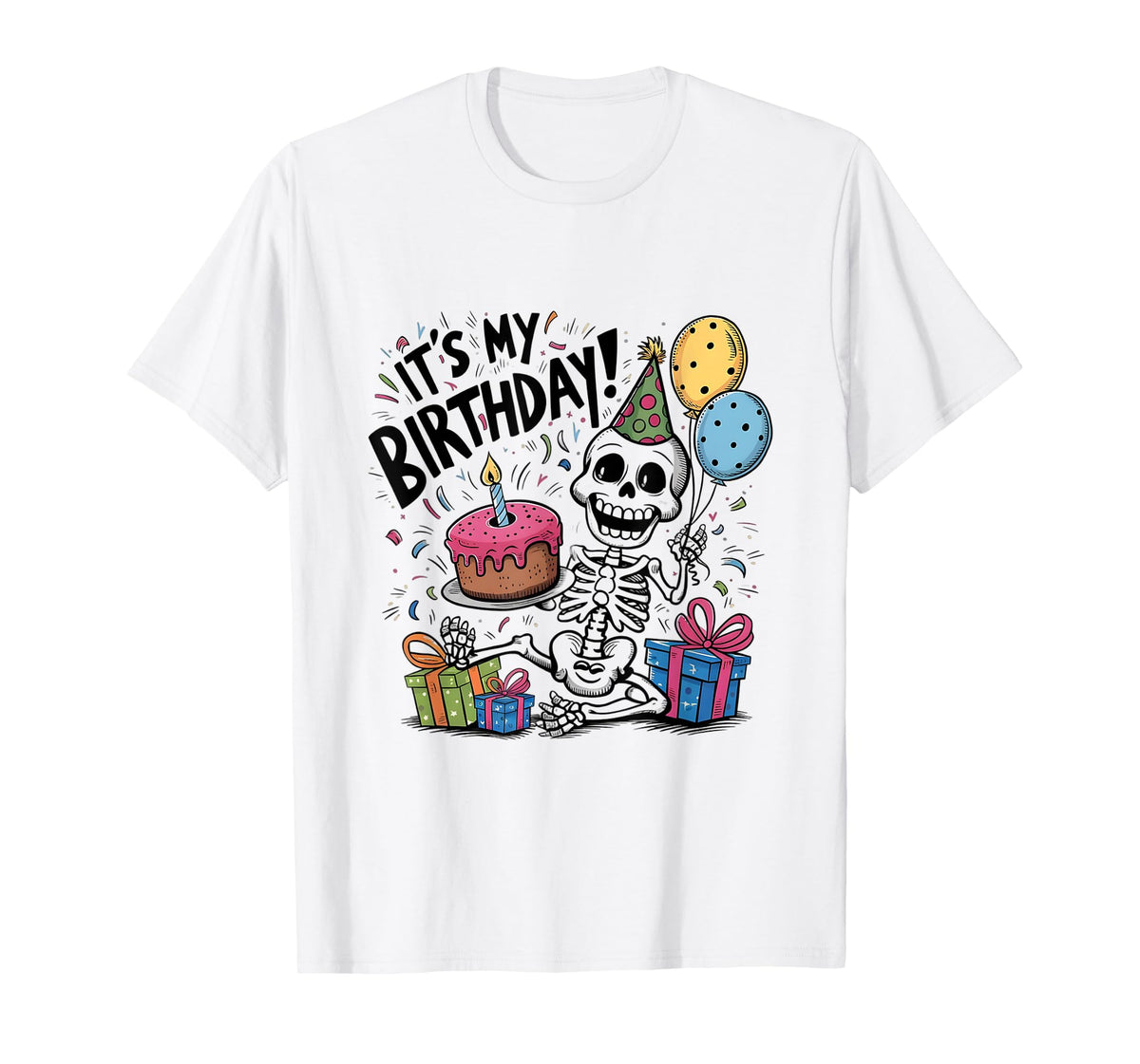 Birthday Boy Skeleton It's My Birthday Party T-Shirt