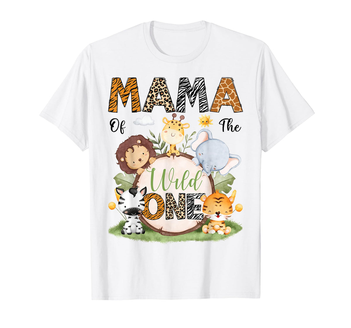 Mama Of The Wild One 1St Birthday Boy Safari Lover T-Shirt