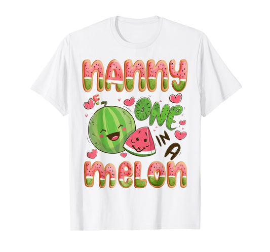 Nanny Of One In A Melon 1St Birthday Watermelon Bday Party T-Shirt