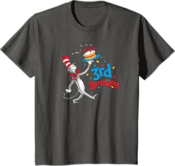 Kids Dr. Seuss Cat in the Hat 3rd Birthday T-Shirt