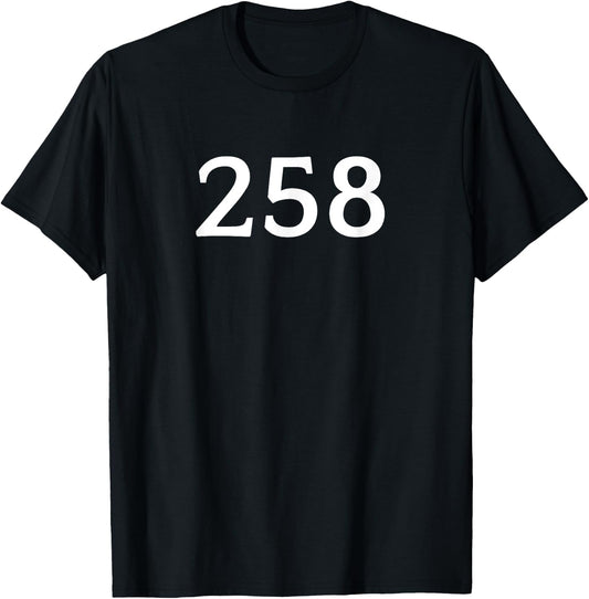 Number 258 , # Jersey Sports Birthdays T-Shirt