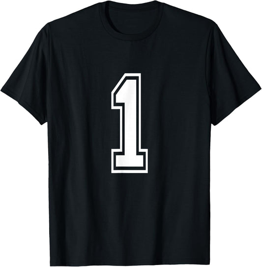Number 1 Varsity Sports Team Jersey 1st Birthday 1 Year T-Shirt