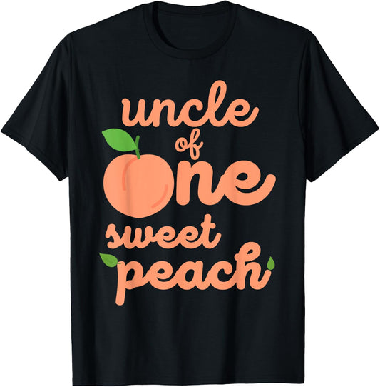 Uncle First Birthday One Sweet Peach Bday Family Matching T-Shirt