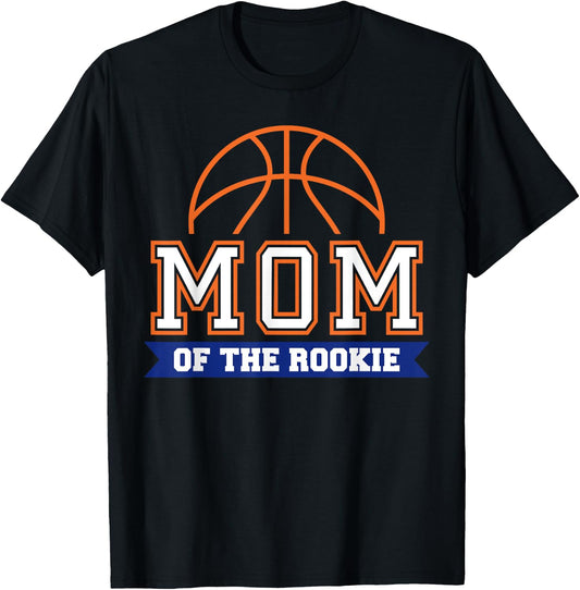 Mom of Rookie 1st Birthday Basketball Theme Matching Party T-Shirt