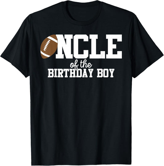 Uncle of the Birthday Boy Football Lover First Birthday T-Shirt