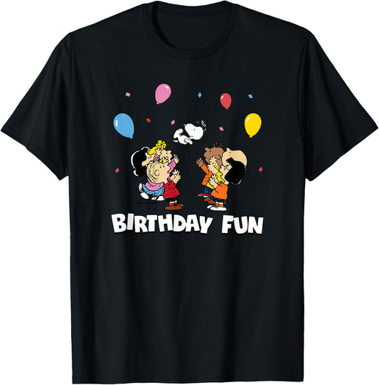 Peanuts Birthday Fun Character Group T-Shirt