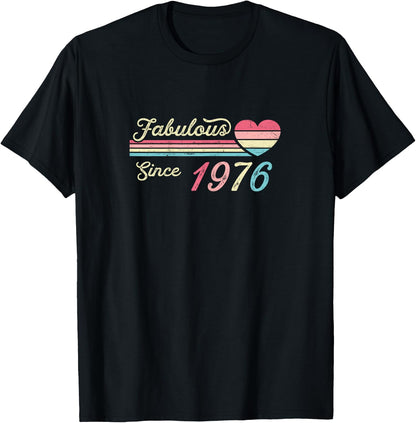 Vintage Fabulous Since 1976 Birthday T-Shirt