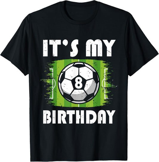 8 Years Old Kids Soccer Player 8th Birthday Boy T-Shirt