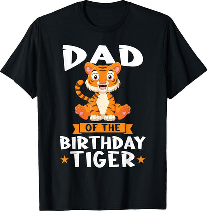 Dad of the Birthday Tiger Birthday T-Shirt
