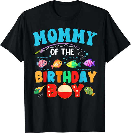 Mommy Of The Birthday Boy Sea Fish Ocean Animals Aquarium T-Shirt