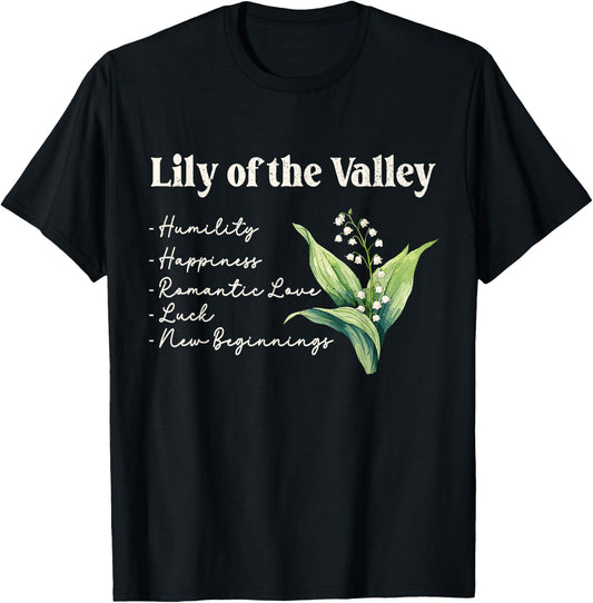 May Birth Flower Lily of the Valley | May Birthday T-Shirt