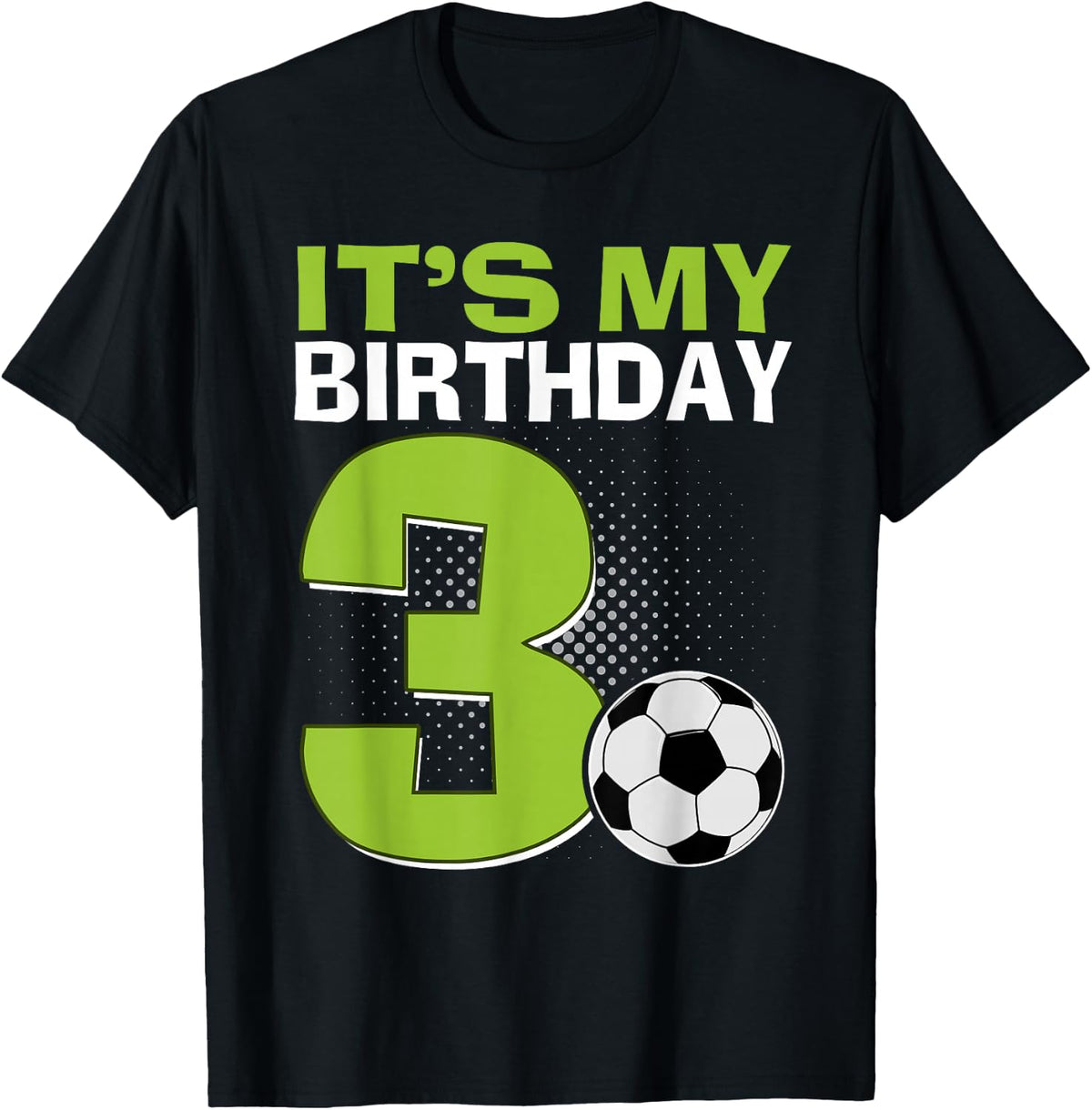 It's My 3rd Birthday Boy Soccer Football 3 Years Old T-Shirt