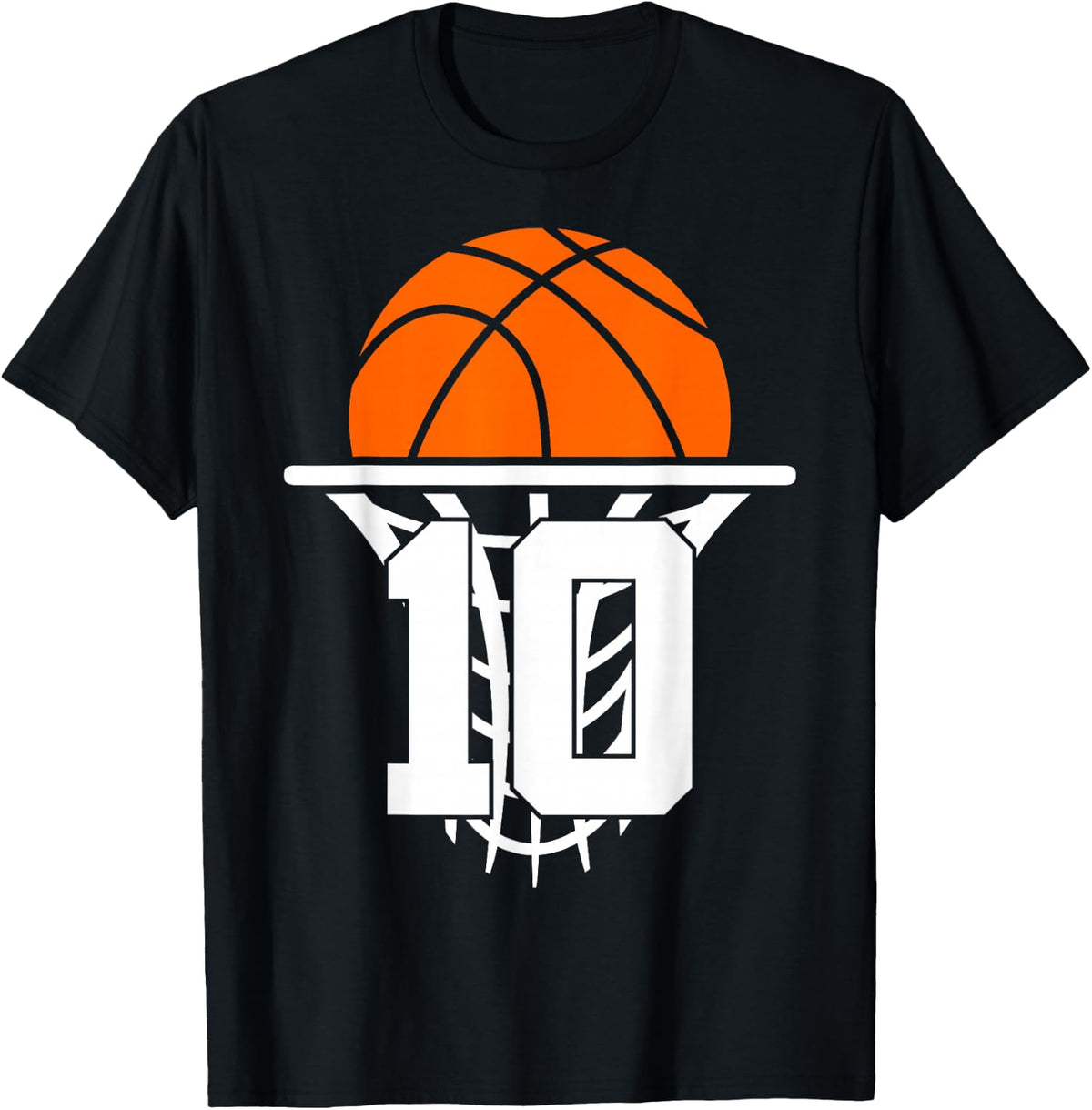 10 Years Basketball 10th Birthday T-Shirt