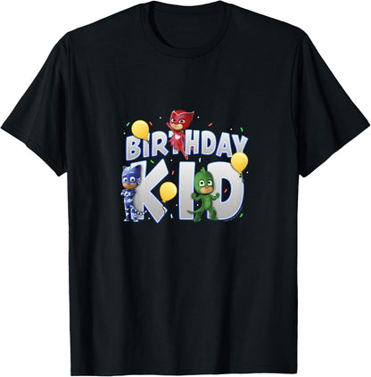 Kids PJ Masks Birthday Kid Catboy Owlette & Gekko Youth T-Shirt