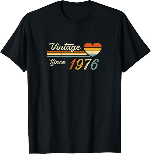Vintage Born in 1976 Birthday Ladies T-Shirt