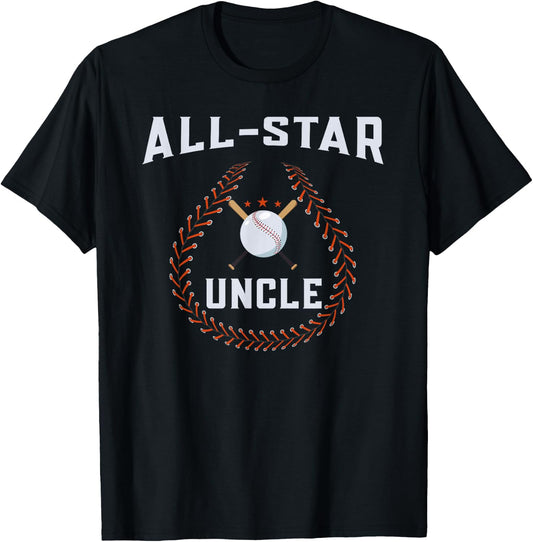 Uncle Baseball for Birthday, Baseball Uncle T-Shirt