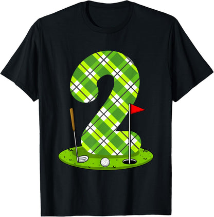 Golf Birthday Shirt For Kids 2nd Birthday Party Golfer T-Shirt