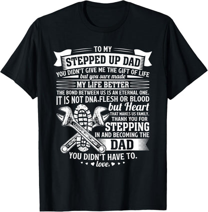 Mechanic stepdad fathers day birthday gifts step dad men T-Shirt