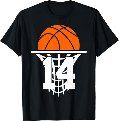 14 Years Basketball 14th Birthday T-Shirt