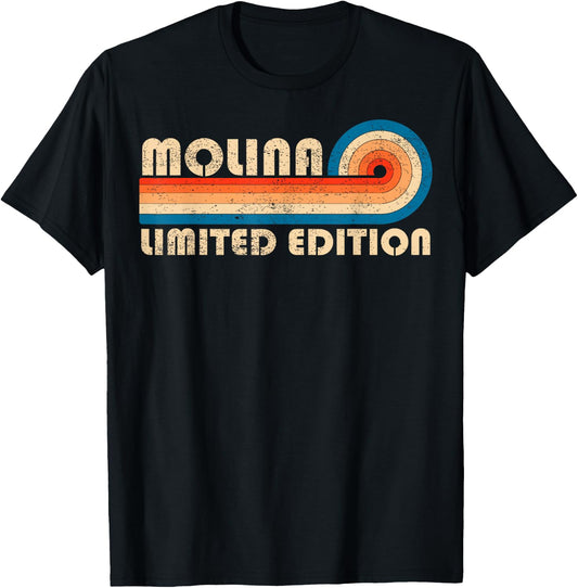 MOLINA Surname Retro Vintage 80s 90s Birthday Reunion T-Shirt