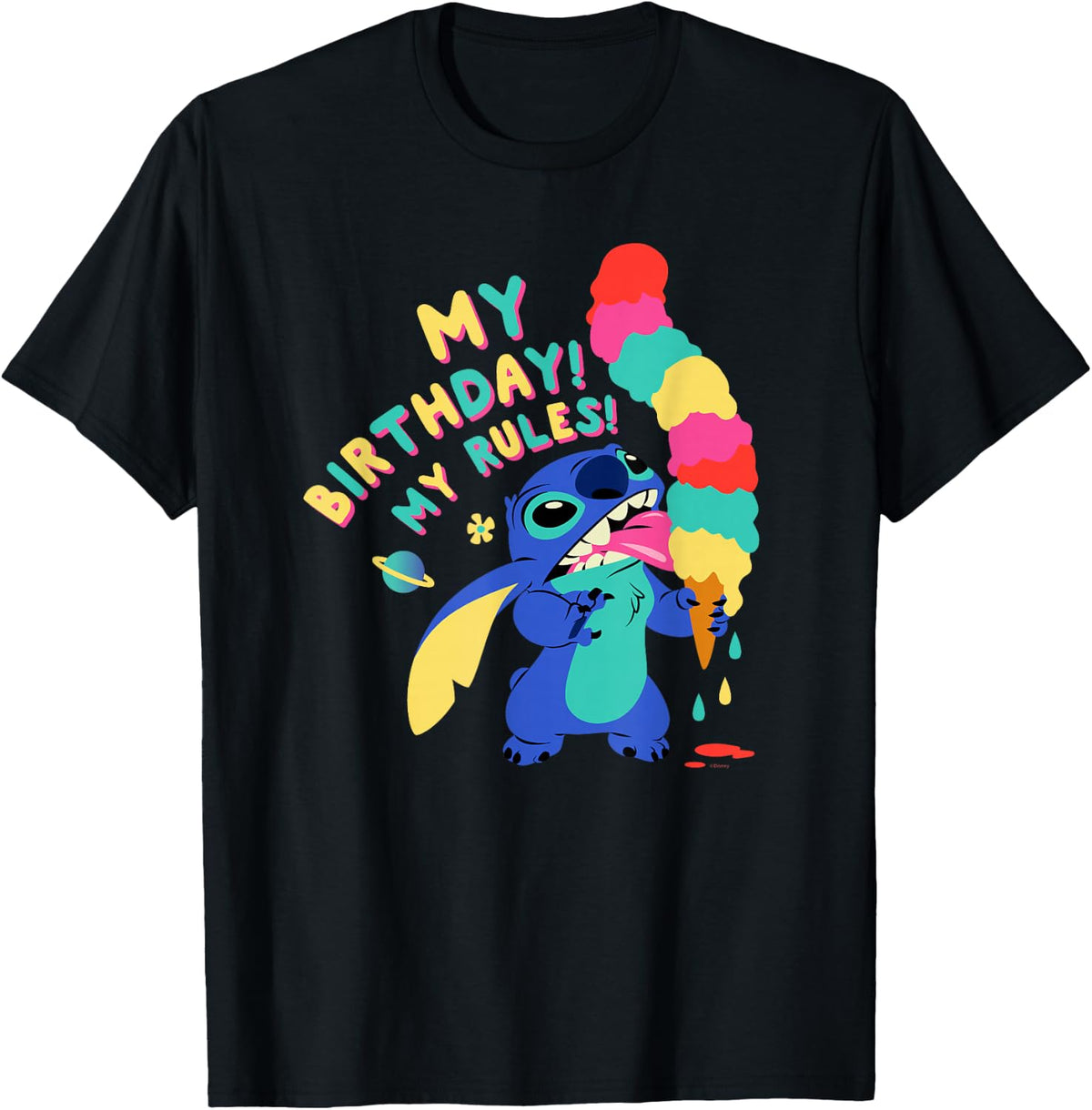 Disney Lilo & Stitch Ice Cream Cone My Birthday! My Rules! T-Shirt