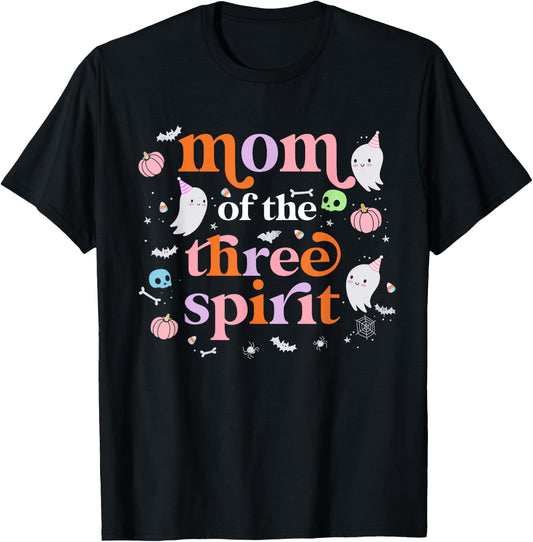 Mom of The Three Spirit Halloween 3rd Birthday Boy Ghost T-Shirt