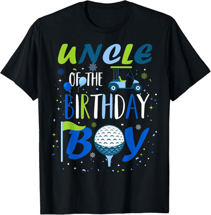 Uncle of The Birthday Boy Hole in One Golf Sport Matching T-Shirt
