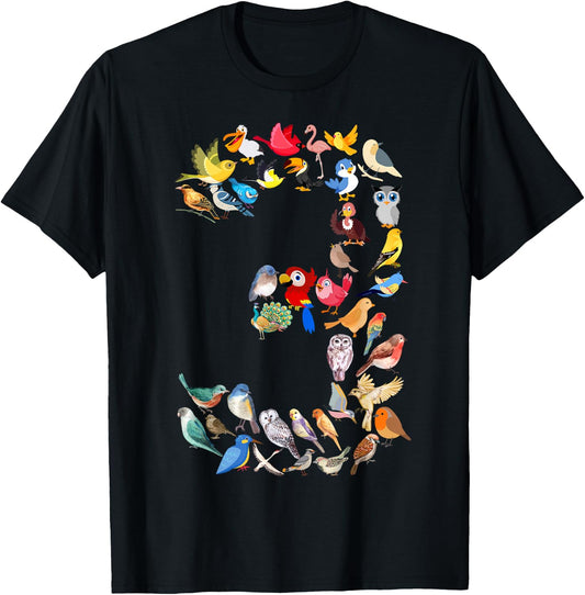 Toddler 3rd Birthday Birds Themed 3 Year Old Kids Bird Lover T-Shirt