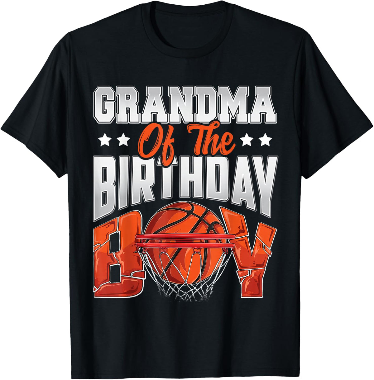 Grandma Basketball Birthday Boy Family Baller b-Day Party T-Shirt