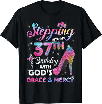 Stepping Into My 37th Birthday gift Women 37 years old Pumps T-Shirt