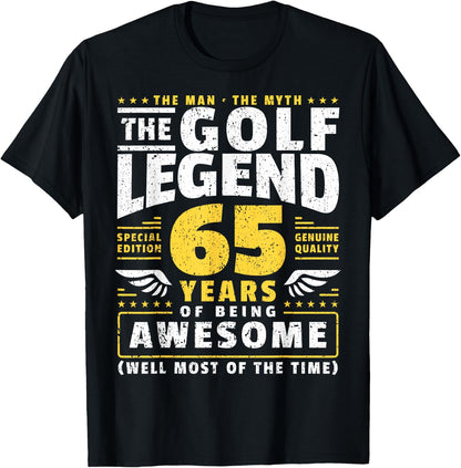 65th Birthday Golf Player 65 Years Old Golfer T-Shirt