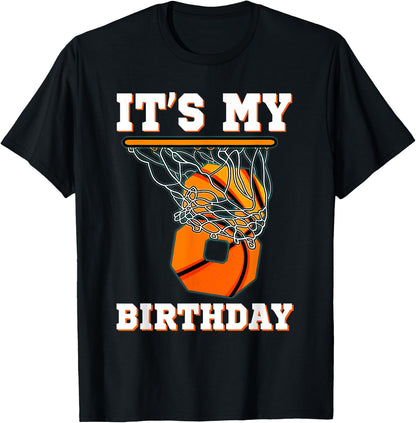 It's My 8th Birthday Basketball Boy Party 8 Years Old T-Shirt