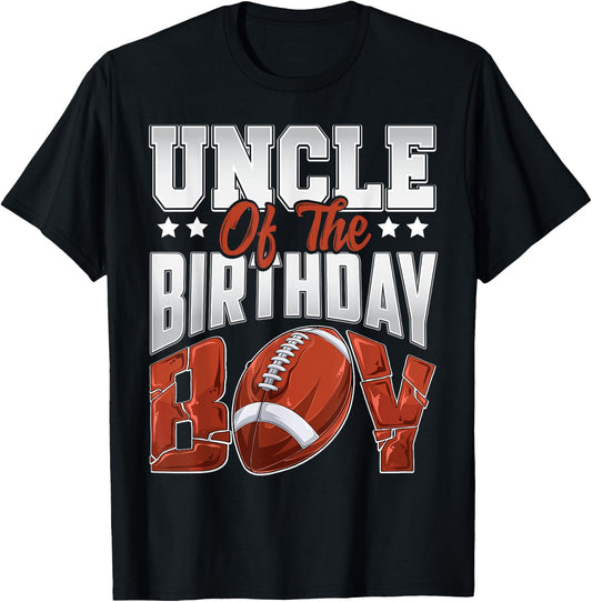 Uncle Football birthday Boy Family Baller b-day Party T-Shirt