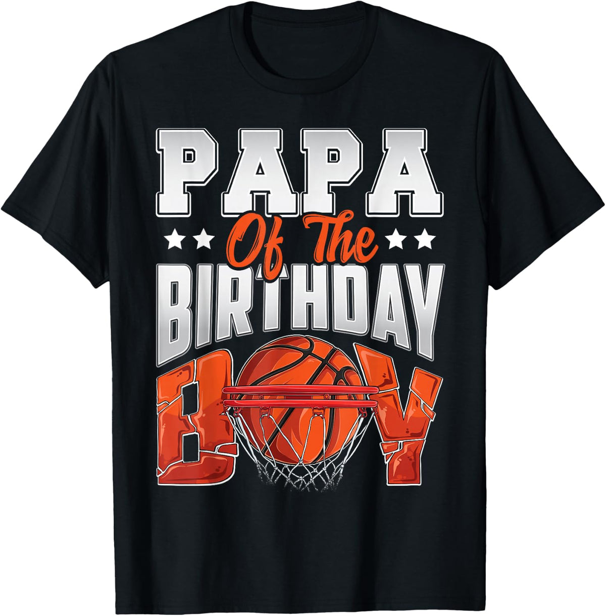 Papa basketball birthday Boy Family Baller b-day Party T-Shirt