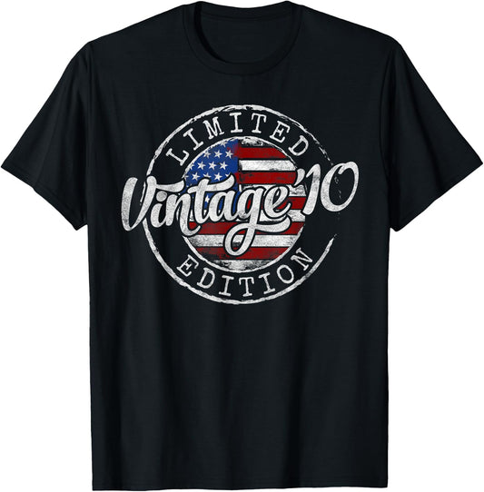 Vintage 2010 15th Birthday Gifts for Boy Girl 15 Year Old T-Shirt
