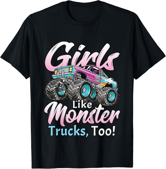 Monster Truck Unicorn Birthday Party Monster Truck Girl T-Shirt