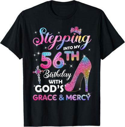Stepping Into My 56th Birthday Gift Women 56 Years Old Pumps T-Shirt