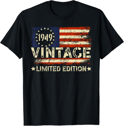 Vintage 1949 Limited Edition 75 Year Old Gifts 75th Birthday T-Shirt
