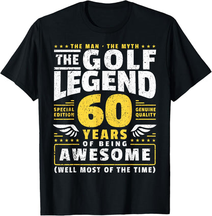 60th Birthday Golf Player 60 Years Old Golfer T-Shirt