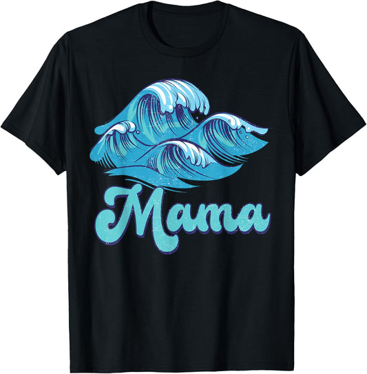 Mama Surf Birthday Beach Theme Family Matching T-Shirt