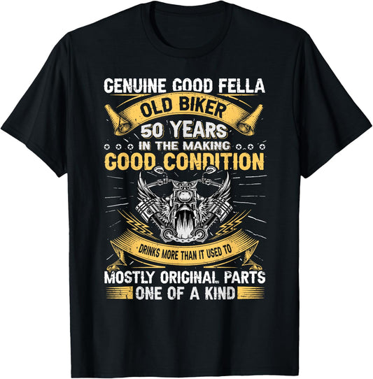 Old Biker 50 Years In The Making 50th Birthday Biker T-Shirt