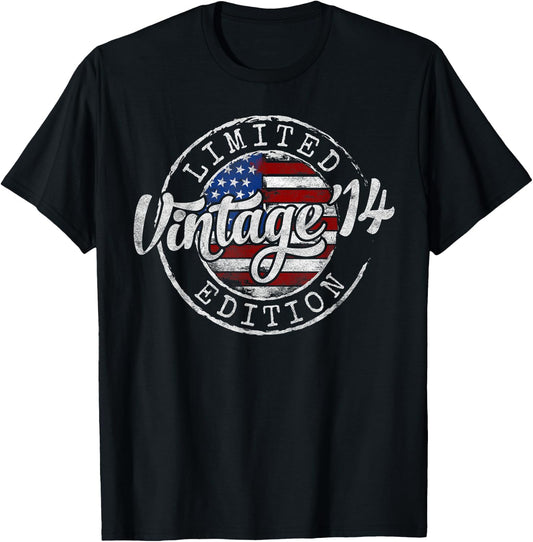 Vintage 2014 11th Birthday Gifts for Boy Girl 11 Year Old T-Shirt
